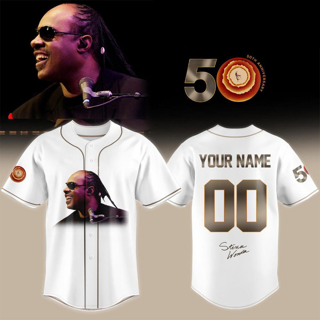 Customized Stevie Wonder Merch Songs In The Key Of Life 50th Anniversary Baseball Jersey Signed 1 - Unicasport Customized Stevie Wonder Merch Songs In The Key Of Life 50th Anniversary Baseball Jersey Signed