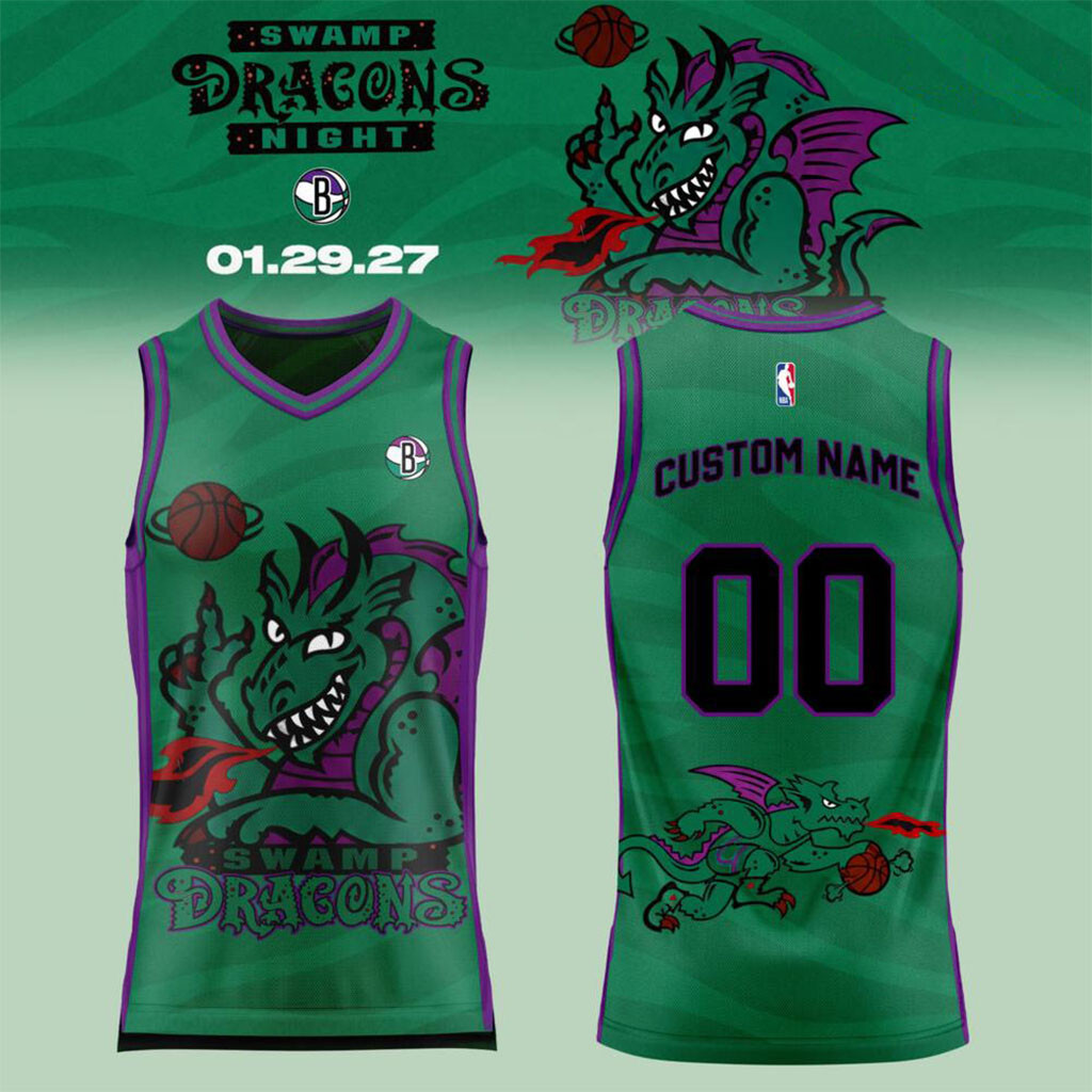 Personalized Brooklyn Nets Swamp Dragons Night 2027 Basketball Jersey Brooklyn Nets Merch 1 - Unicasport Personalized Brooklyn Nets Swamp Dragons Night 2027 Basketball Jersey Brooklyn Nets Merch