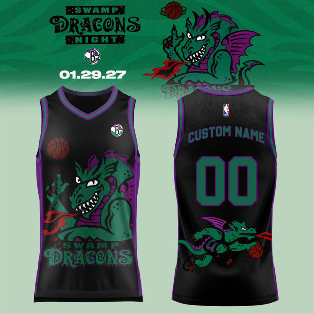 Personalized Brooklyn Nets Swamp Dragons Night 2027 Basketball Jersey Brooklyn Nets Merch Black 1 - Unicasport Personalized Brooklyn Nets Swamp Dragons Night 2027 Basketball Jersey Brooklyn Nets Merch Black