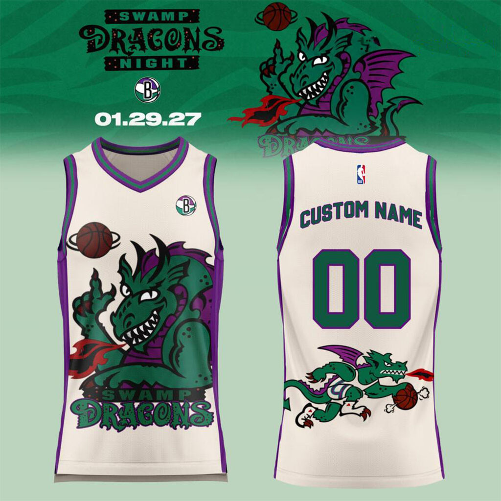 Personalized Brooklyn Nets Swamp Dragons Night 2027 Basketball Jersey Brooklyn Nets Merch White 1 - Unicasport Personalized Brooklyn Nets Swamp Dragons Night 2027 Basketball Jersey Brooklyn Nets Merch White
