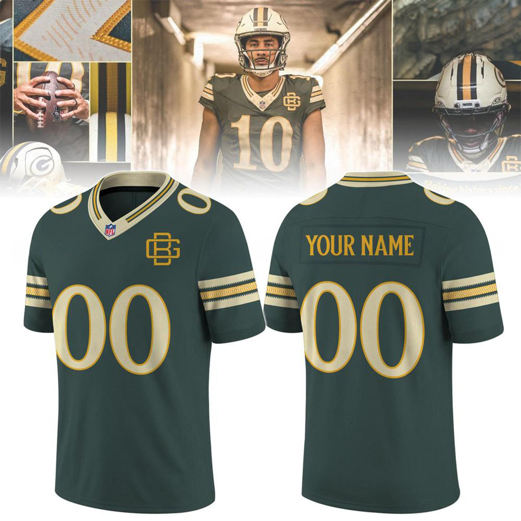 Personalized Green Bay Packers Football Jersey Game Day Attire Packers Merch Football Fan Gear 1 - Unicasport Personalized Green Bay Packers Football Jersey Game Day Attire Packers Merch Football Fan Gear