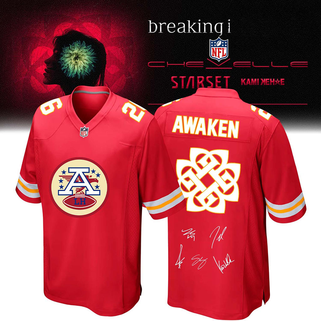 Kansas City Chiefs X Breaking Benjamin 2026 Awaken Jersey Chiefs Merch Present For Fans 1 - Unicasport Kansas City Chiefs X Breaking Benjamin 2026 Awaken Jersey Chiefs Merch Present For Fans