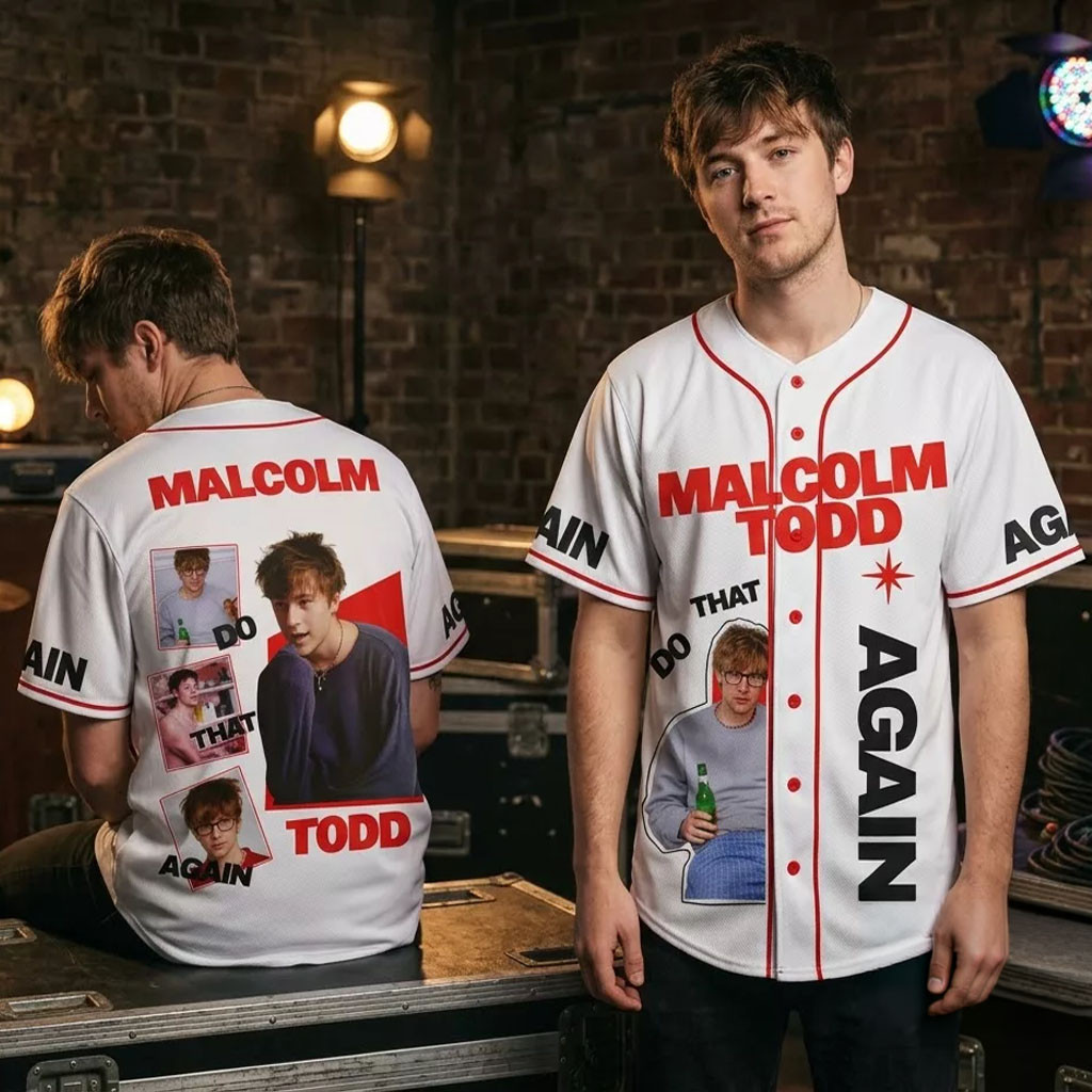 Malcolm Todd Do That Again Tour 2026 Graphic Baseball Jersey Malcolm Todd Merch Gift For Fans 1 - Unicasport Malcolm Todd Do That Again Tour 2026 Graphic Baseball Jersey Malcolm Todd Merch Gift For Fans