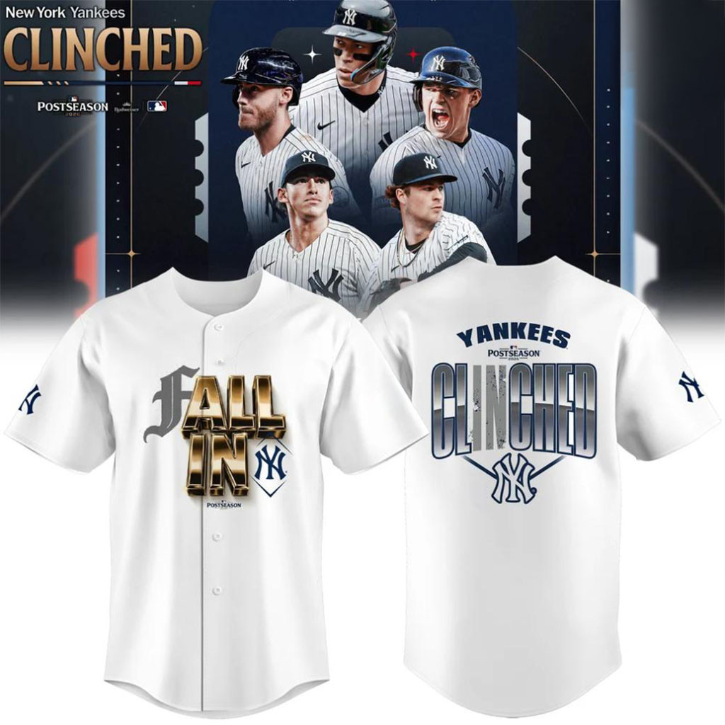 New York Yankees 2026 Postseason Clinched Baseball Jersey Yankees Merch Baseball Lovers Gifts 1 - Unicasport New York Yankees 2026 Postseason Clinched Baseball Jersey Yankees Merch Baseball Lovers Gifts