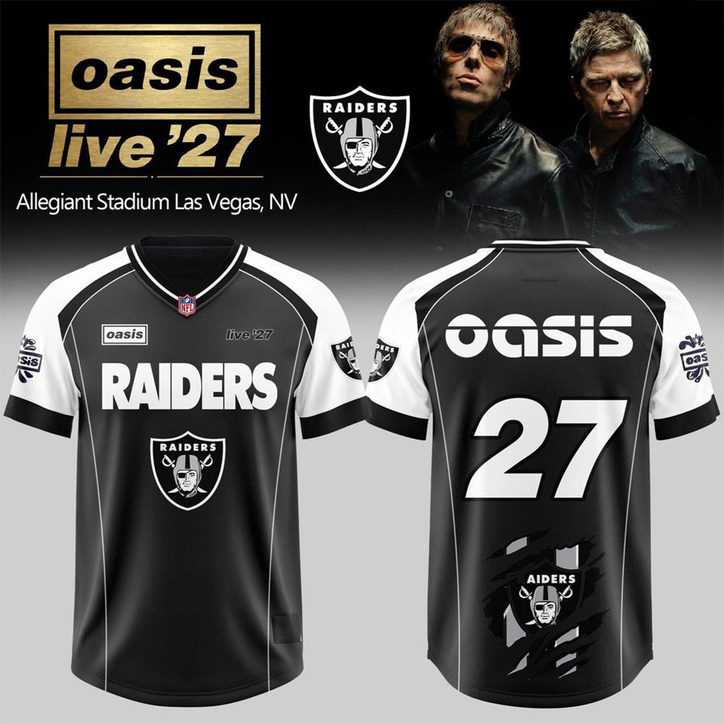 Oasis Live 27 Las Vegas Raiders Allegiant Stadium Football Jersey LV Raiders Merch Fan Gifts 1 - Unicasport Oasis Live 27 Las Vegas Raiders Allegiant Stadium Football Jersey LV Raiders Merch Fan Gifts