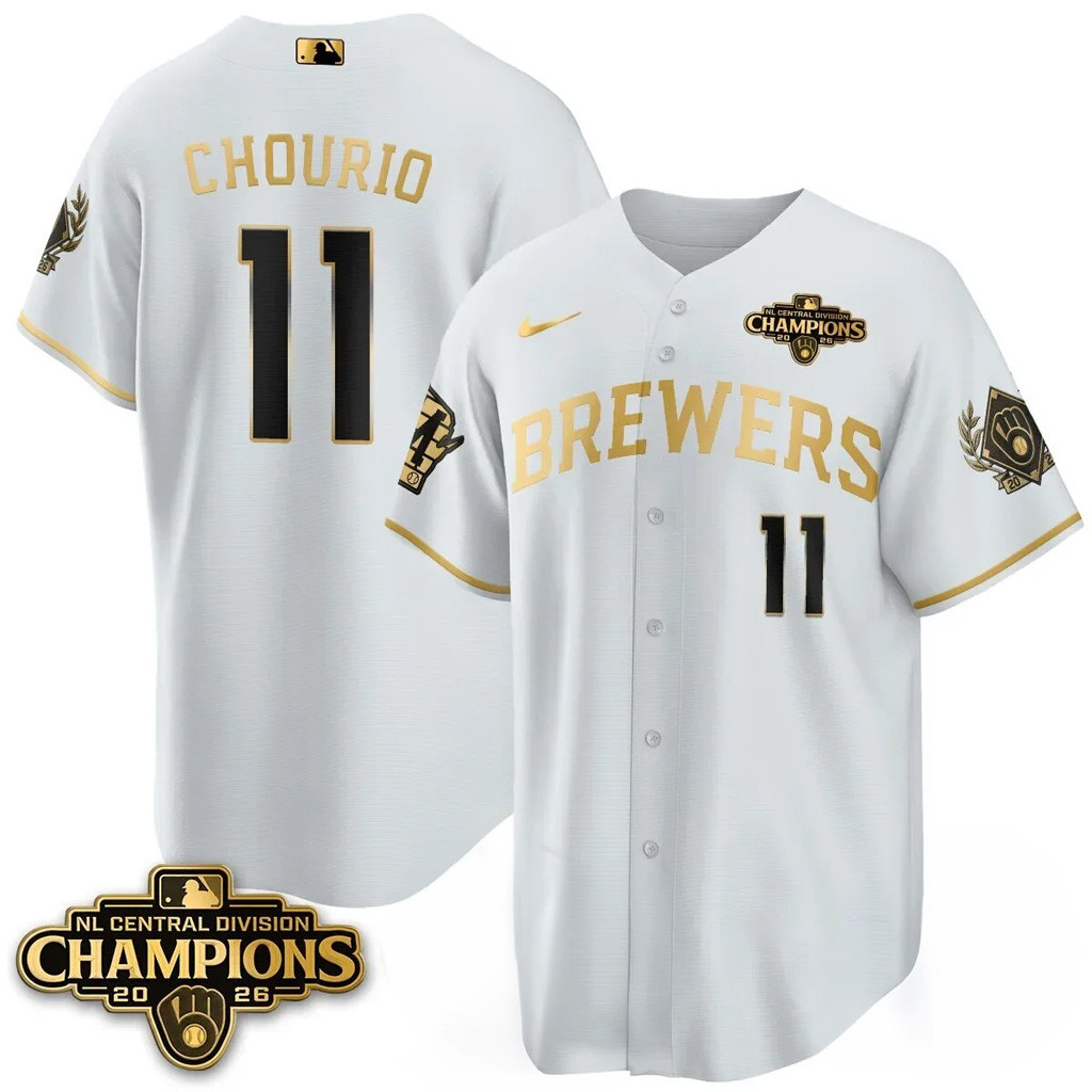 Jackson Chourio Jersey Shirt Milwaukee Brewers NL Central Champions Merch #11 Baseball Jersey 1 - Unicasport Jackson Chourio Jersey Shirt Milwaukee Brewers NL Central Champions Merch #11 Baseball Jersey