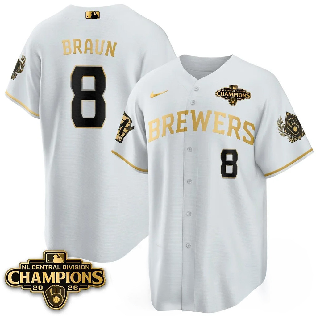 Ryan Braun Jersey Shirt #8 Milwaukee Brewers NL Central Champions Merch 2026 Present For Fans 1 - Unicasport Ryan Braun Jersey Shirt #8 Milwaukee Brewers NL Central Champions Merch 2026 Present For Fans