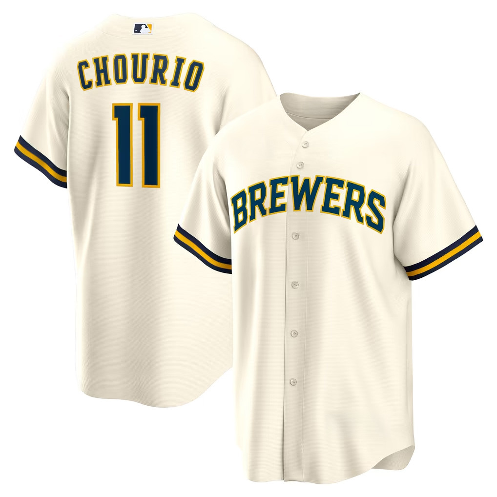 Jackson Chourio Jersey Milwaukee Brewers NL Central Champions Merch #11 Home Replica Jersey 2026 1 - Unicasport Jackson Chourio Jersey Milwaukee Brewers NL Central Champions Merch #11 Home Replica Jersey 2026