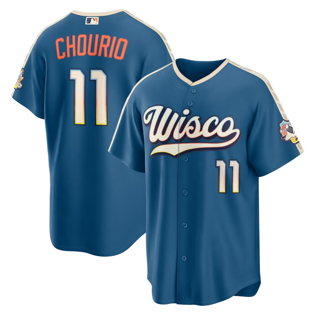 Jackson Chourio Jersey Milwaukee Brewers NL Central Champions Merch #11 City Connect Stadium Jersey 1 - Unicasport Jackson Chourio Jersey Milwaukee Brewers NL Central Champions Merch #11 City Connect Stadium Jersey