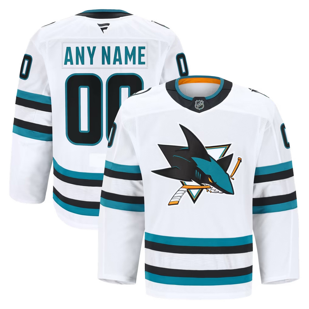 Personalized San Jose Sharks Merch 2026 SJ Sharks Fanatics White Away Pro Jersey Hockey Fan Gear 1 - Unicasport Personalized San Jose Sharks Merch 2026 SJ Sharks Fanatics White Away Pro Jersey Hockey Fan Gear
