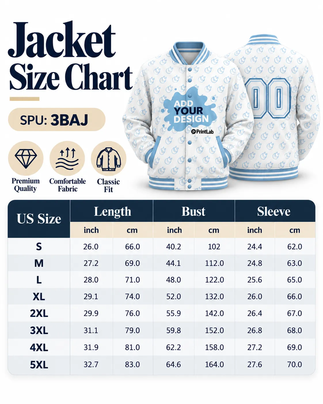 Jacket Size Chart
