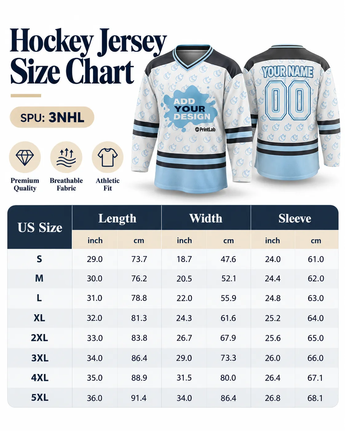 Hockey Size Chart