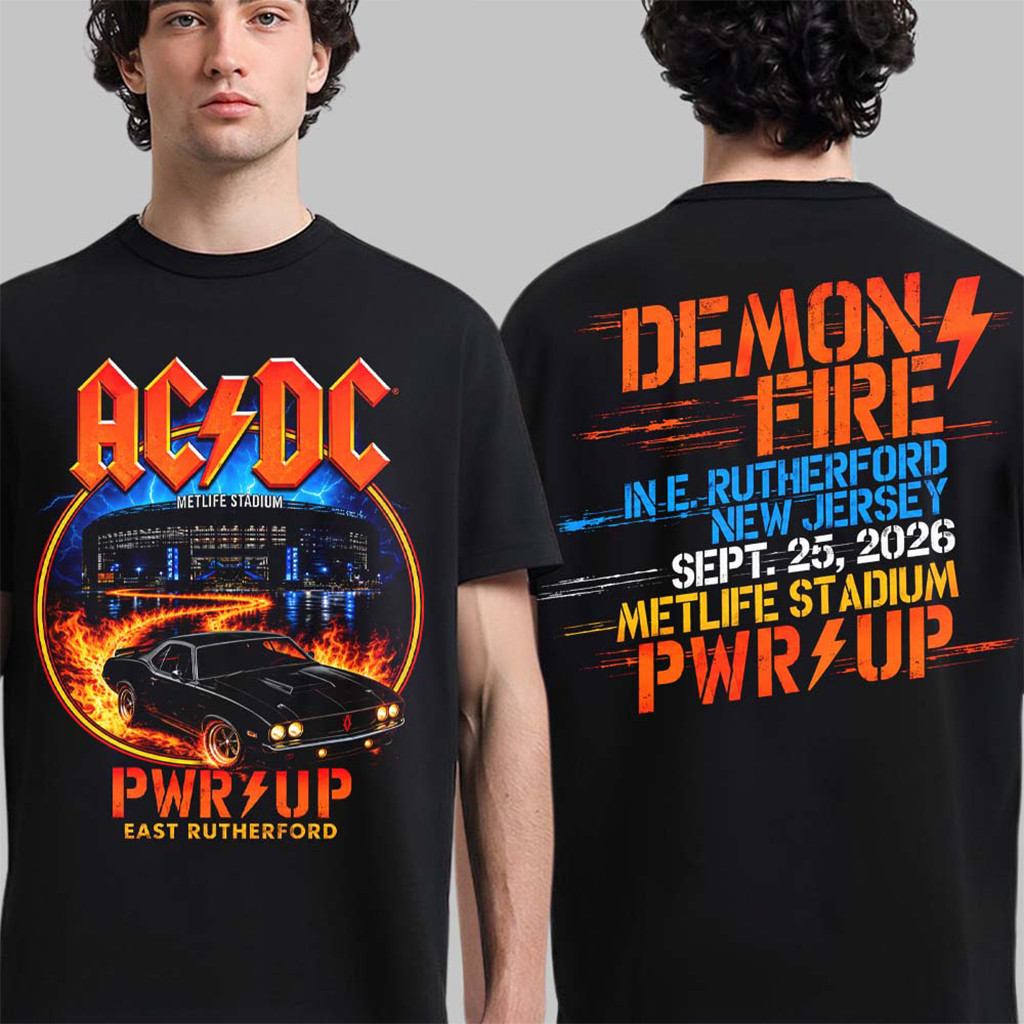 ACDC East Rutherford New Jersey 2026 Event T-Shirt Live At Metlife Stadium Tee ACDC Merch