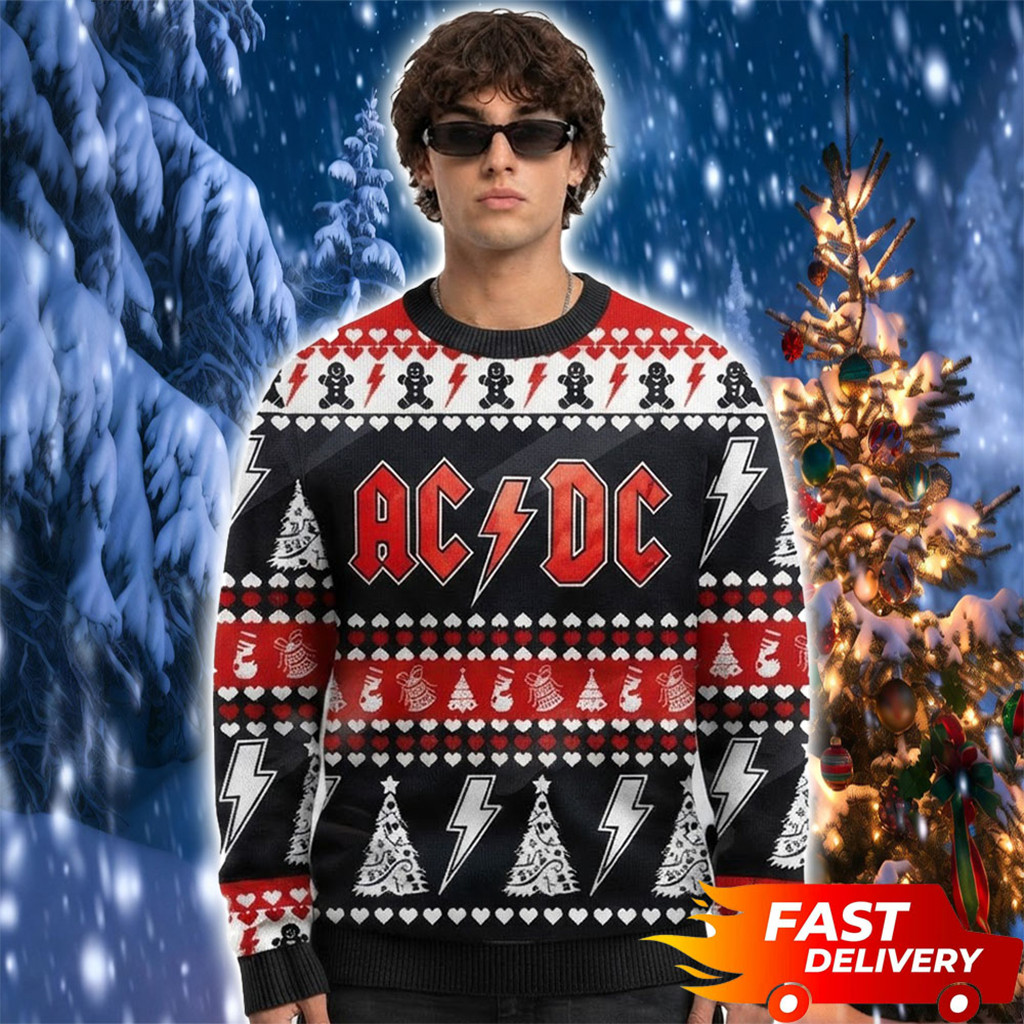 ACDC Rock N Roll 2026 Merry Christmas Ugly Sweater ACDC Merch Holiday Gift For Music Fans 1 - Unicasport ACDC Rock N Roll 2026 Merry Christmas Ugly Sweater ACDC Merch Holiday Gift For Music Fans