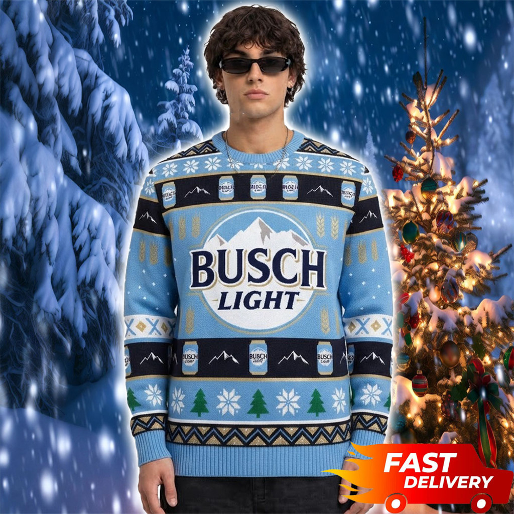 Busch Light Beer Light Blue 2026 Christmas Ugly Sweater Xmas Gift For Beer Lovers 1 - Unicasport Busch Light Beer Light Blue 2026 Christmas Ugly Sweater Xmas Gift For Beer Lovers