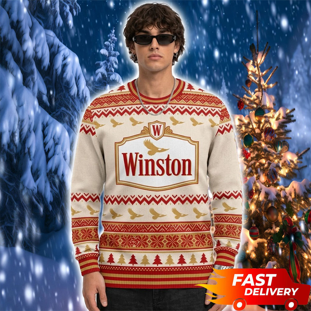 Cigarette Winston Logo Eagle 2026 Christmas Ugly Sweater Holiday Apparel Xmas Gift Ideas 1 - Unicasport Cigarette Winston Logo Eagle 2026 Christmas Ugly Sweater Holiday Apparel Xmas Gift Ideas