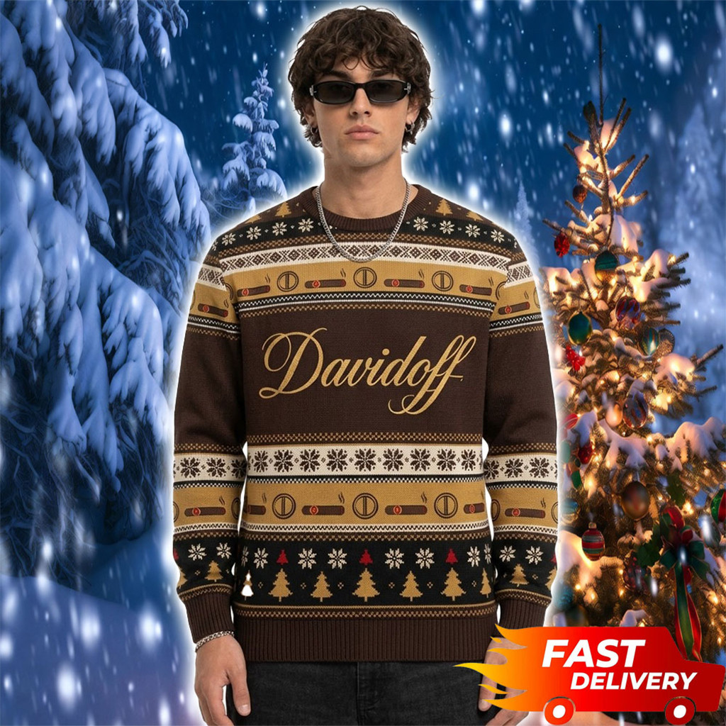 Davidoff Cigar Luxury Smoke 2026 Christmas Ugly Sweater Xmas Gift Ideas For Husband 1 - Unicasport Davidoff Cigar Luxury Smoke 2026 Christmas Ugly Sweater Xmas Gift Ideas For Husband