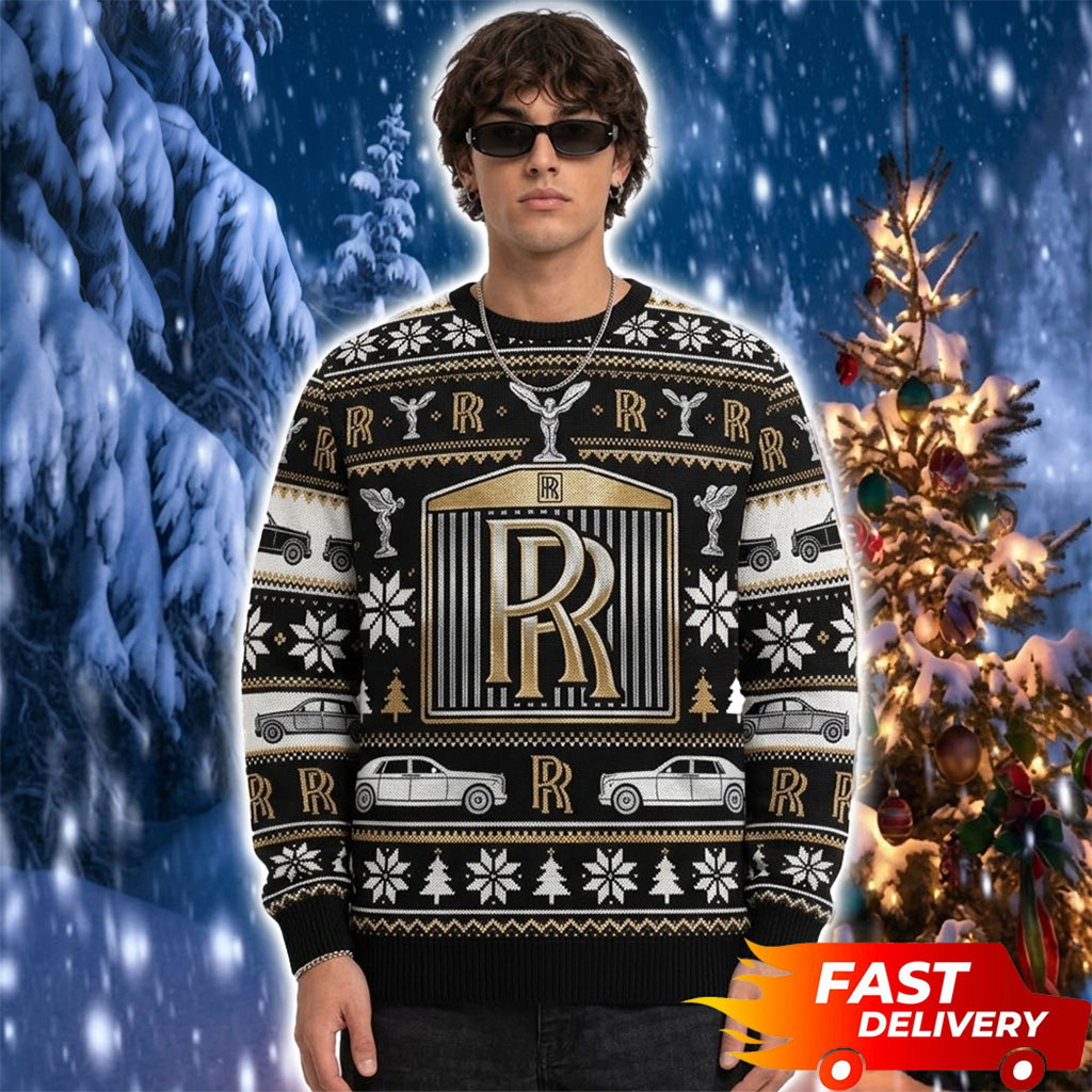 Rolls Royce Luxury Car Spirit Of Ecstasy 2026 Christmas Ugly Sweater Rolls Royce Merch Dad Gifts 1 - Unicasport Rolls Royce Luxury Car Spirit Of Ecstasy 2026 Christmas Ugly Sweater Rolls Royce Merch Dad Gifts