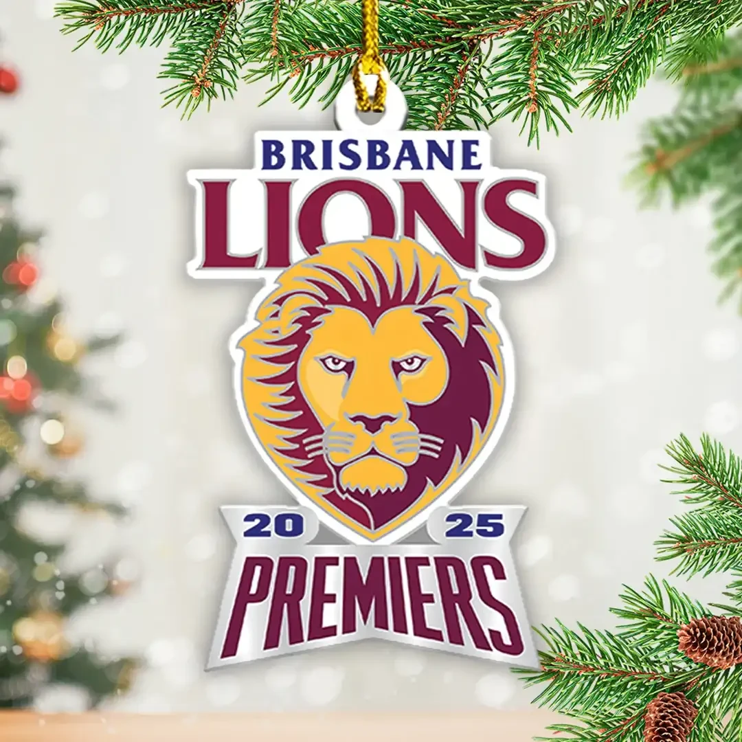 Brisbane Lions 2026 Premiers Christmas Ornaments Brisbane Lions AFL Merch Xmas Gift For Fans
