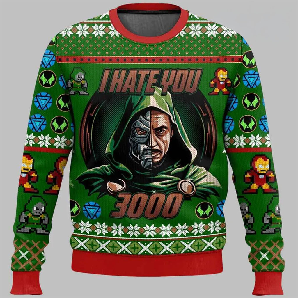 Avengers Doomsday I Hate You 3000 Ugly Christmas Sweater Avengers Doomsday Merch Brother Gifts 1 - Unicasport Avengers Doomsday I Hate You 3000 Ugly Christmas Sweater Avengers Doomsday Merch Brother Gifts