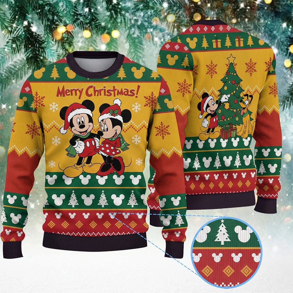 Mickey Mouse Merry Christmas Ugly Sweater Xmas Clothing Gifts For Friends 1 - Unicasport Mickey Mouse Merry Christmas Ugly Sweater Xmas Clothing Gifts For Friends