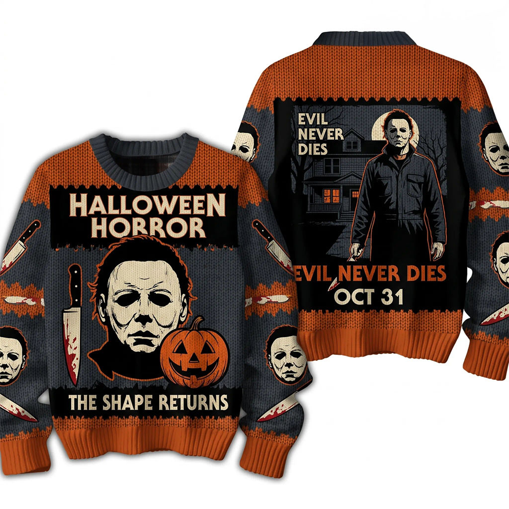 Michael Myers The Shape Returns Halloween Horror Sweater Michael Myers Merch Fan Gifts 1 - Unicasport Michael Myers The Shape Returns Halloween Horror Sweater Michael Myers Merch Fan Gifts