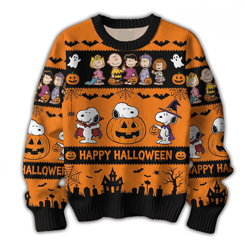 Snoopy Pumpkin Witch Halloween Ugly Sweater Spooky Peanuts Fall Outfit Halloween Gifts 1 - Unicasport Snoopy Pumpkin Witch Halloween Ugly Sweater Spooky Peanuts Fall Outfit Halloween Gifts