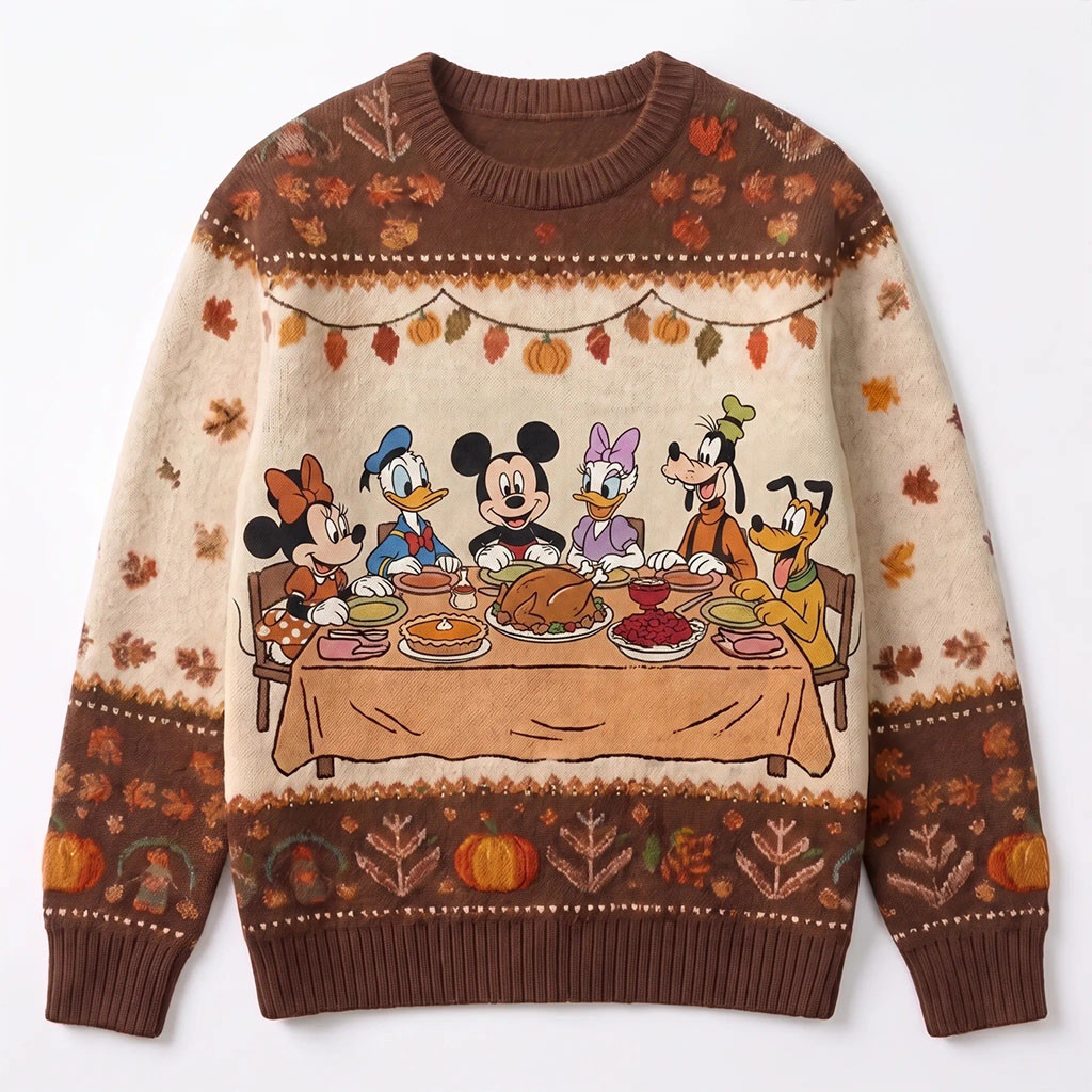 Mickey Mouse Thanksgiving Ugly Sweater Holiday Apparel Thanksgiving Gifts For BFF 1 - Unicasport Mickey Mouse Thanksgiving Ugly Sweater Holiday Apparel Thanksgiving Gifts For BFF