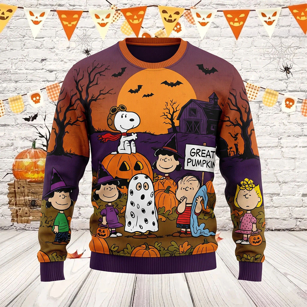 Peanuts Snoopy Halloween Ugly Sweater Spooky Holiday Apparel Gifts For Snoopy Fans 1 - Unicasport Peanuts Snoopy Halloween Ugly Sweater Spooky Holiday Apparel Gifts For Snoopy Fans