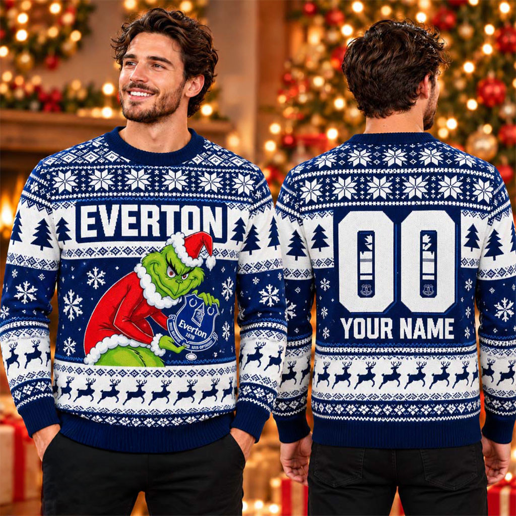 Personalized EPL Everton Grinch Christmas Ugly Sweater The Grinch Merch Gifts For Xmas 1 - Unicasport Personalized EPL Everton Grinch Christmas Ugly Sweater The Grinch Merch Gifts For Xmas