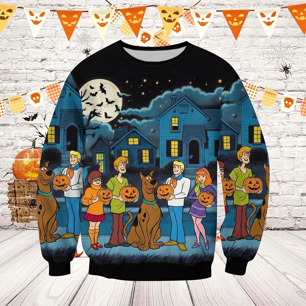 Scooby-Doo Mystery Inc Halloween Pumpkin Sweatshirt Scooby-Doo Merch Gifts For Halloween 1 - Unicasport Scooby-Doo Mystery Inc Halloween Pumpkin Sweatshirt Scooby-Doo Merch Gifts For Halloween