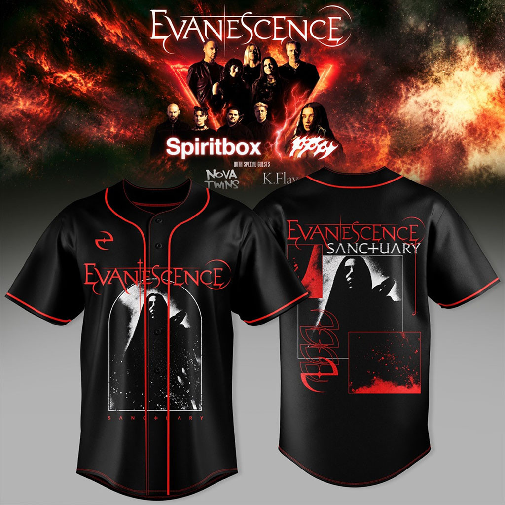 Evnscns Spiritbox Tour 2026 Baseball Jersey Evanescence Merch Best Gifts For Rock Lovers 1 - Unicasport Evnscns Spiritbox Tour 2026 Baseball Jersey Evanescence Merch Best Gifts For Rock Lovers