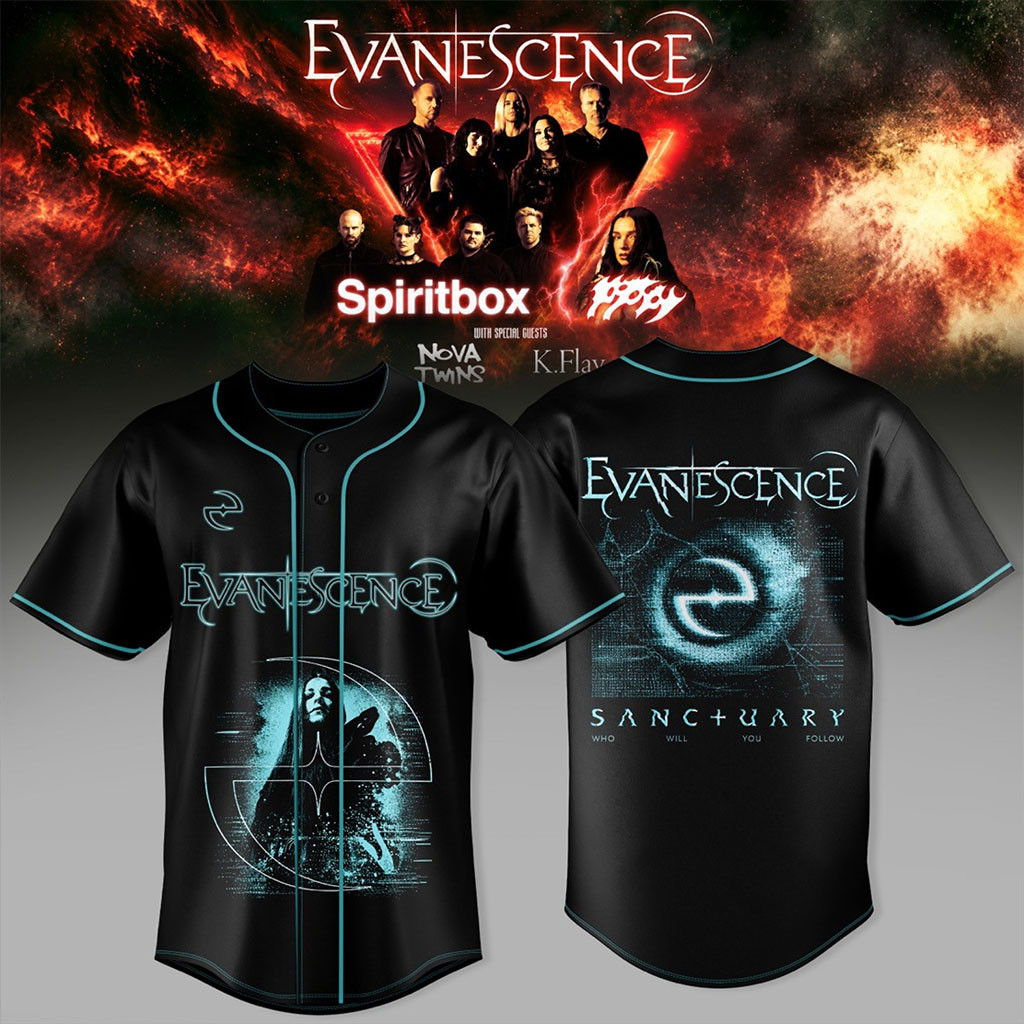 Evnscns Spiritbox Tour 2026 Baseball Jersey Evanescence Merch Gifts For Rock Fans 1 - Unicasport Evnscns Spiritbox Tour 2026 Baseball Jersey Evanescence Merch Gifts For Rock Fans