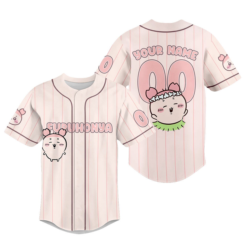 Personalized Furuhonya Chiikawa Baseball Jersey Anime Character Apparel Cute Gifts For BFF 1 - Unicasport Personalized Furuhonya Chiikawa Baseball Jersey Anime Character Apparel Cute Gifts For BFF