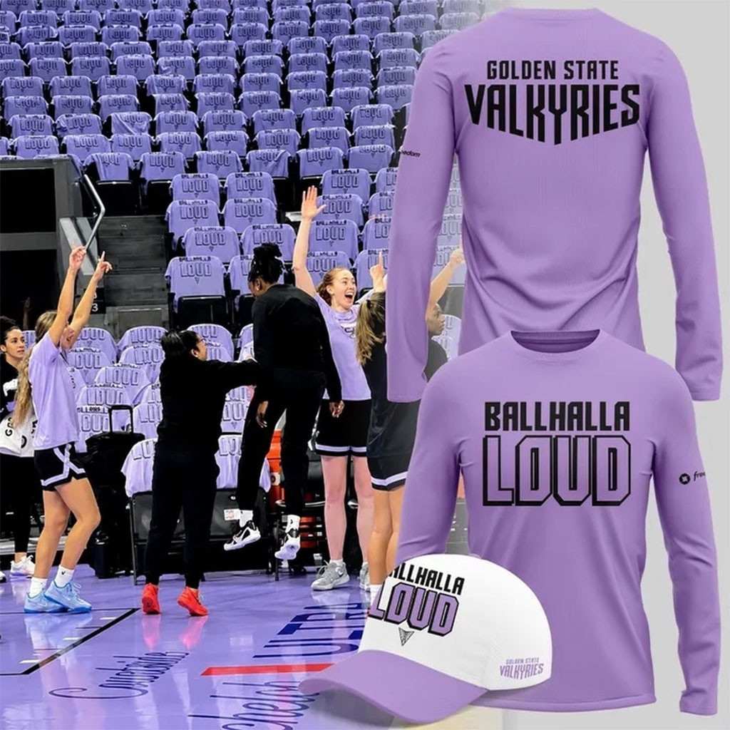 Golden State Valkyries BALLHALLA LOUD 2026 Long Sleeve Shirt Valkyries Merch Basketball Fan Gifts 1 - Unicasport Golden State Valkyries BALLHALLA LOUD 2026 Long Sleeve Shirt Valkyries Merch Basketball Fan Gifts