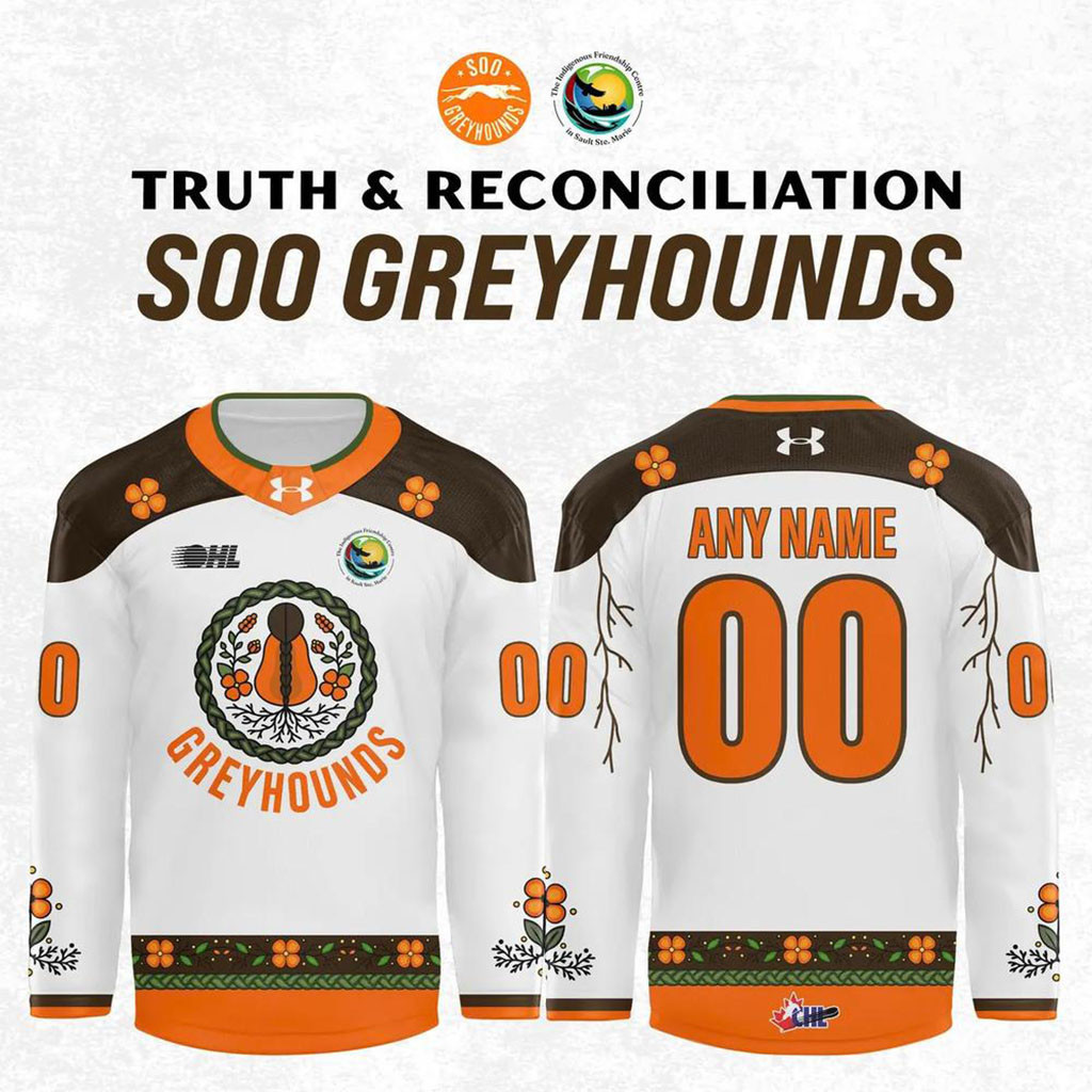 Custom Soo Greyhounds Truth and Reconciliation 2026 Hockey Jersey Sault Ste Marie Greyhounds Merch 1 - Unicasport Custom Soo Greyhounds Truth and Reconciliation 2026 Hockey Jersey Sault Ste Marie Greyhounds Merch