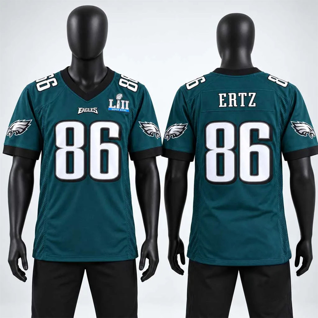 Zach Ertz #86 Philadelphia Eagles Super Bowl LII Jersey Eagles Merch Football Fan Gift Ideas 1 - Unicasport Zach Ertz #86 Philadelphia Eagles Super Bowl LII Jersey Eagles Merch Football Fan Gift Ideas