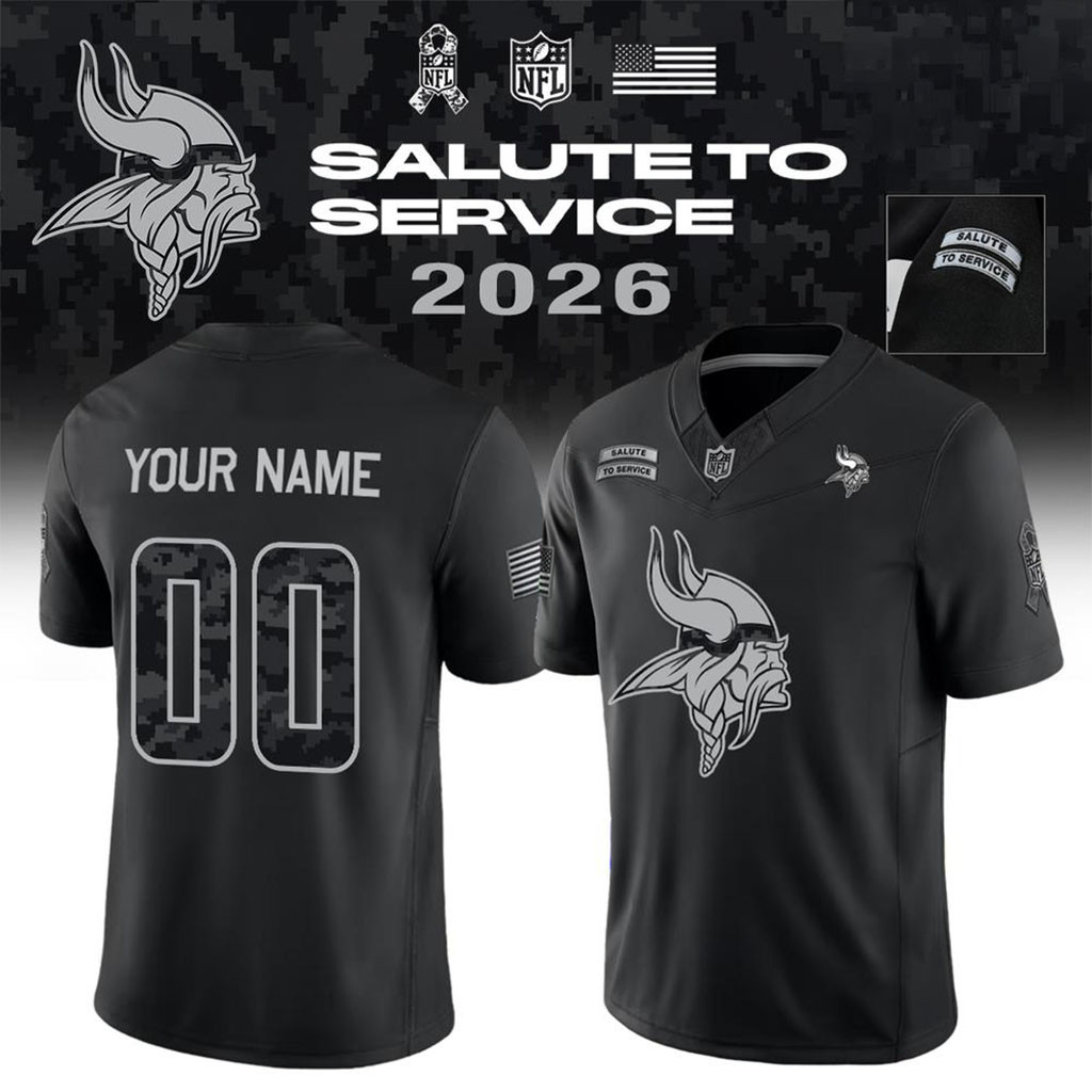 Personalized Minnesota Vikings 2026 Salute To Service Jersey MN Vikings Merch Fan Gifts 1 - Unicasport Personalized Minnesota Vikings 2026 Salute To Service Jersey MN Vikings Merch Fan Gifts