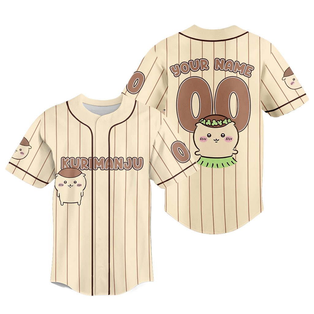 Personalized Kurimanju Chiikawa Baseball Jersey Anime Character Fan Jersey Chiikawa Merch 1 - Unicasport Personalized Kurimanju Chiikawa Baseball Jersey Anime Character Fan Jersey Chiikawa Merch