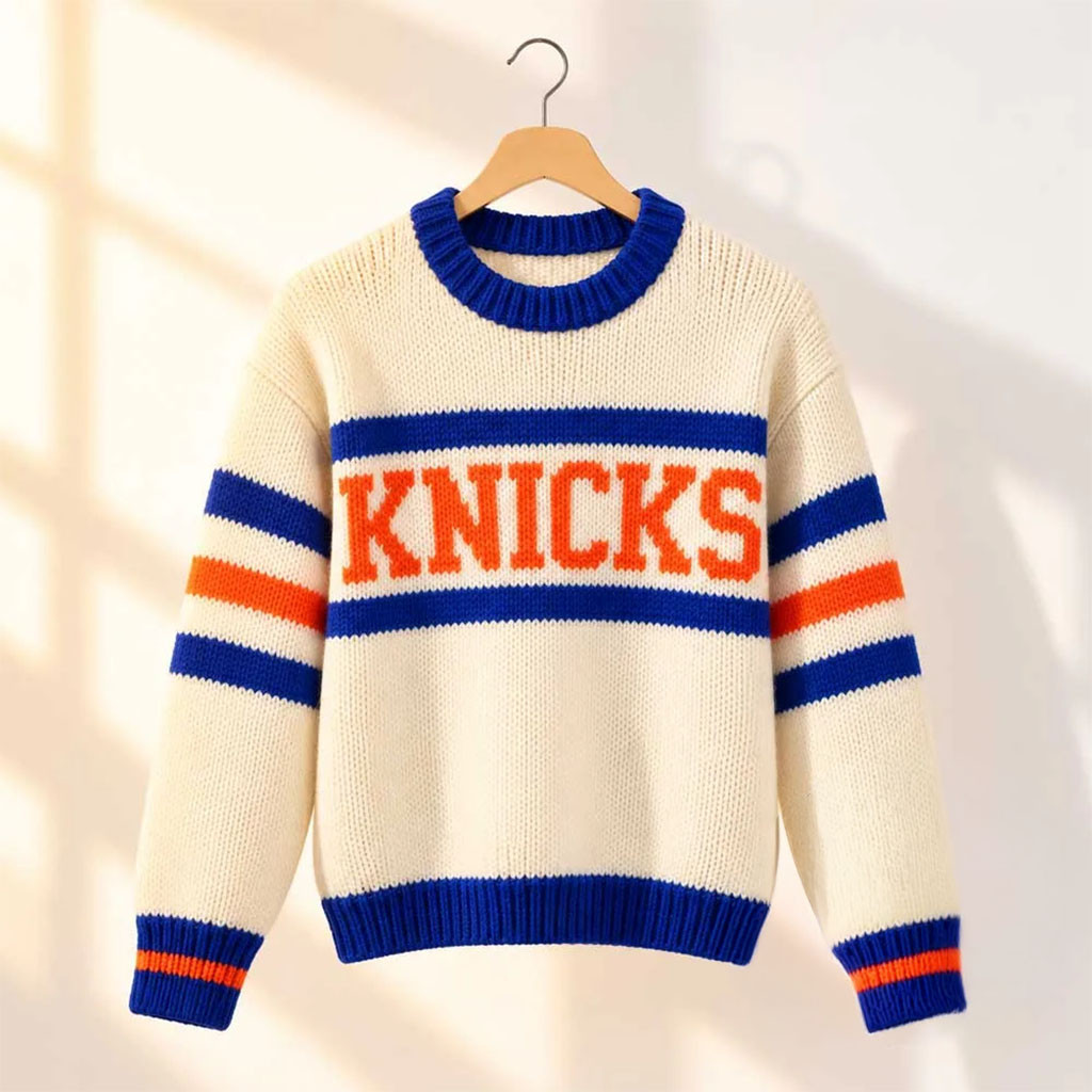 New York Knicks Vintage Striped Sweater NY Knicks Merch Gift For Basketball Lovers 1 - Unicasport New York Knicks Vintage Striped Sweater NY Knicks Merch Gift For Basketball Lovers