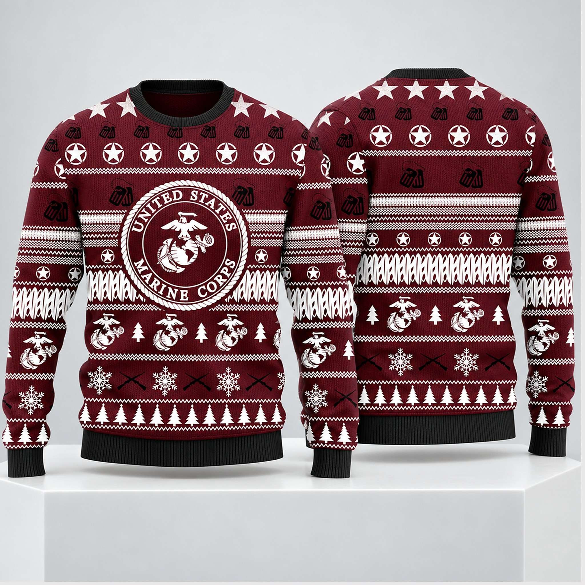 United State Marine Corps Christmas Ugly Sweater 2026 USMC Merch Gift For Veteran 1 - Unicasport United State Marine Corps Christmas Ugly Sweater 2026 USMC Merch Gift For Veteran