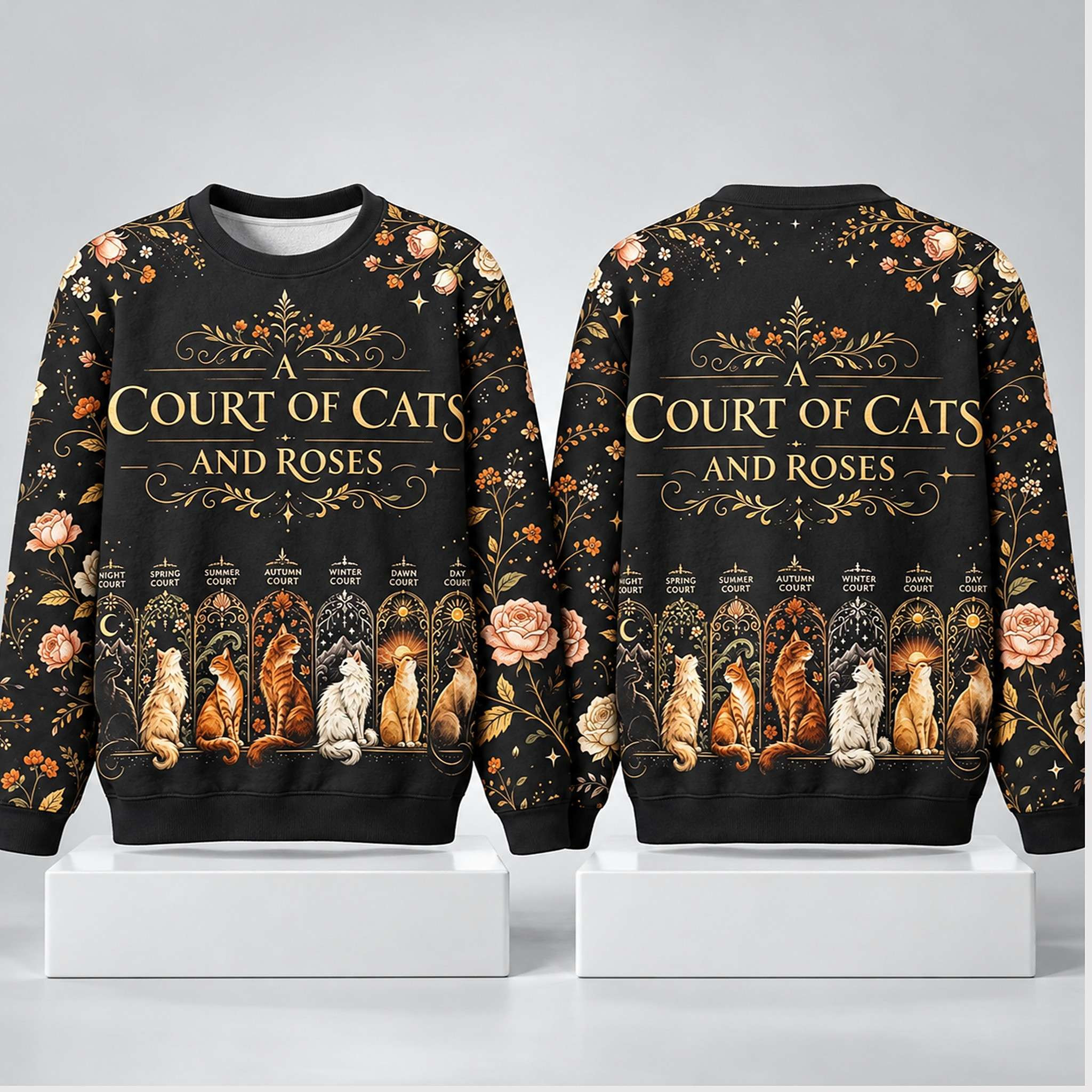 A Court Of Cats And Roses 2026 Sweatshirt Christmas Gift For Cat Lovers 1 - Unicasport A Court Of Cats And Roses 2026 Sweatshirt Christmas Gift For Cat Lovers