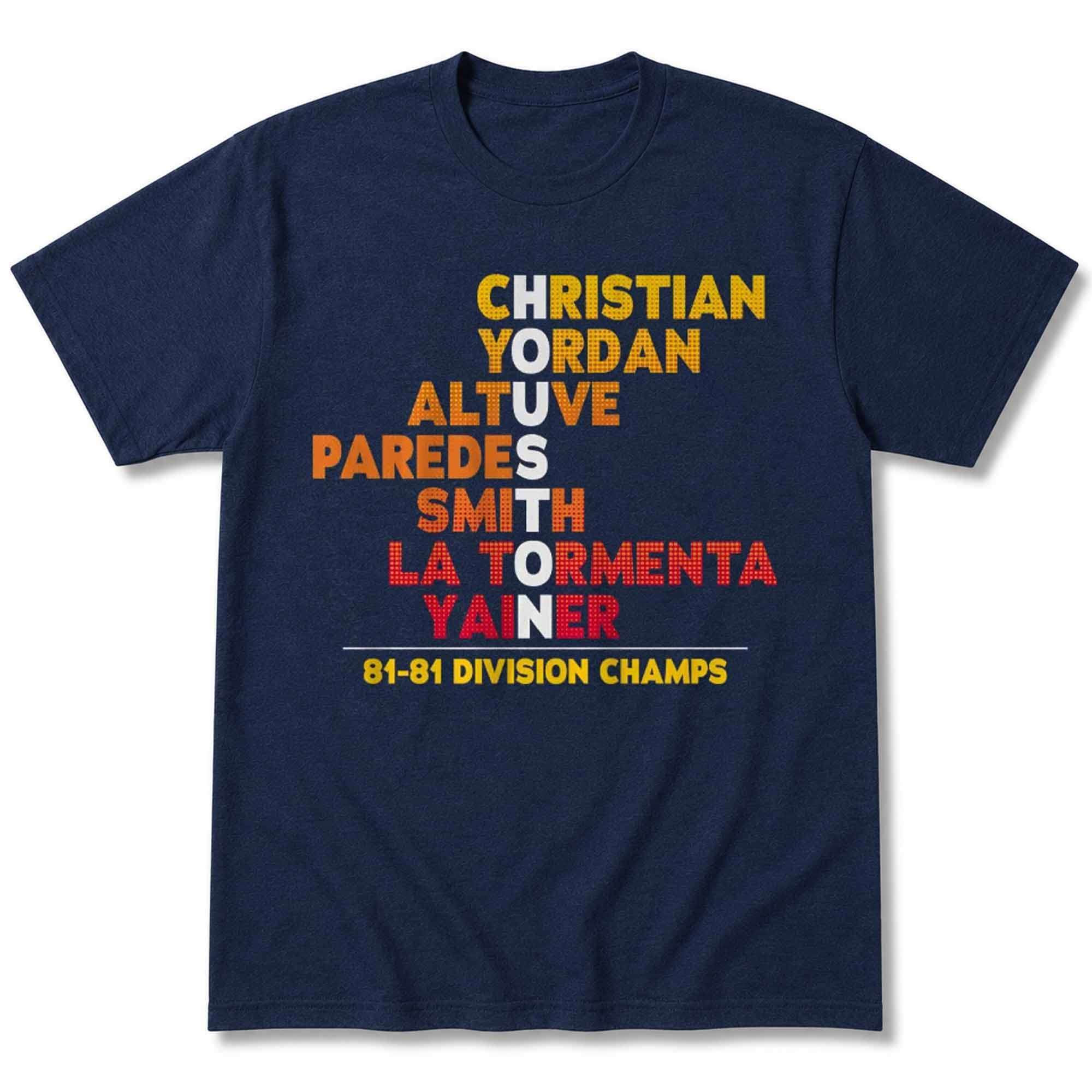 2026 Houston Names 81 81 Division Champs Shirt Houston Astros Merch Baseball Fan Gifts