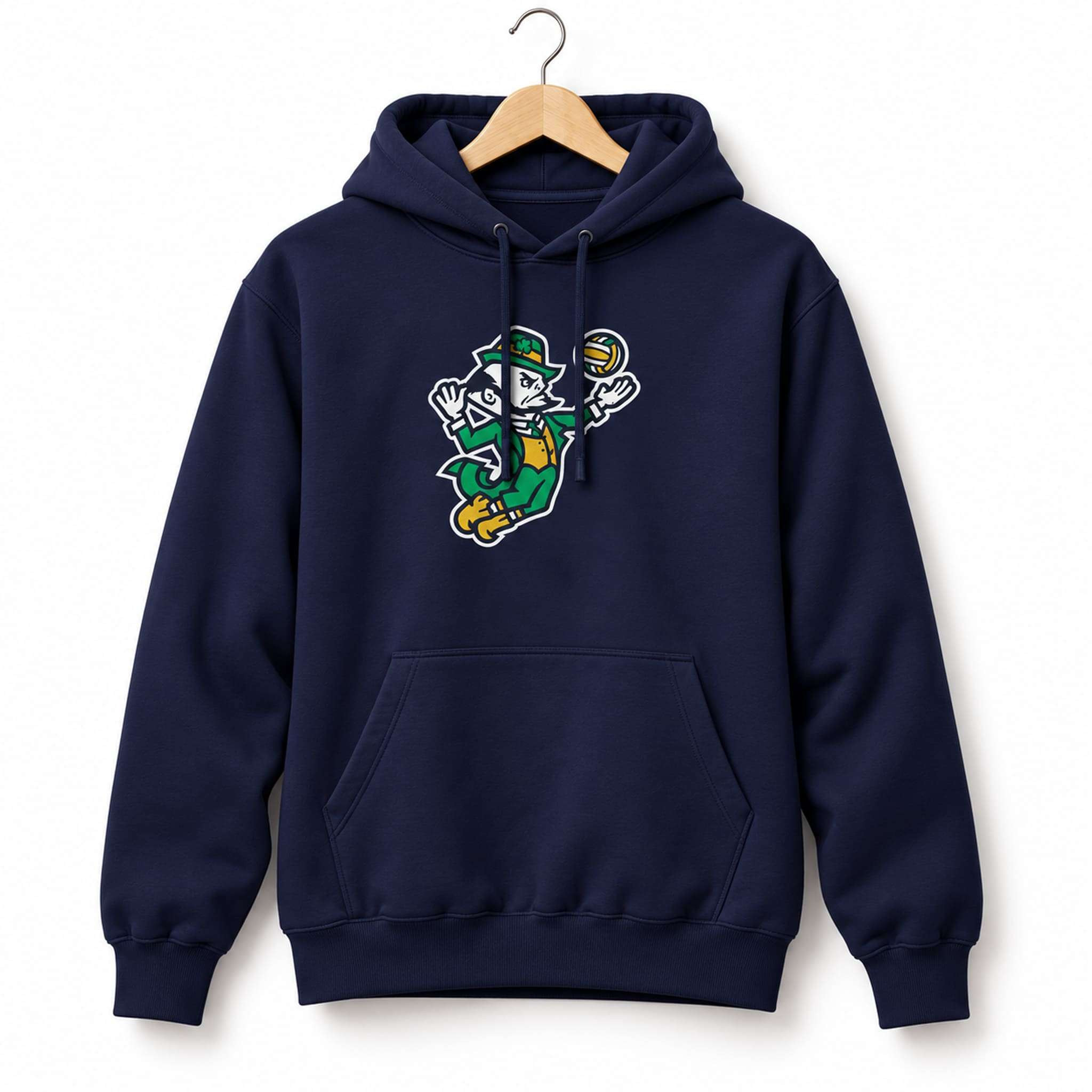 2026 Notre Dame Leprechaun Volleyball Hoodie Notre Dame Fighting Irish Merch Fan Apparel