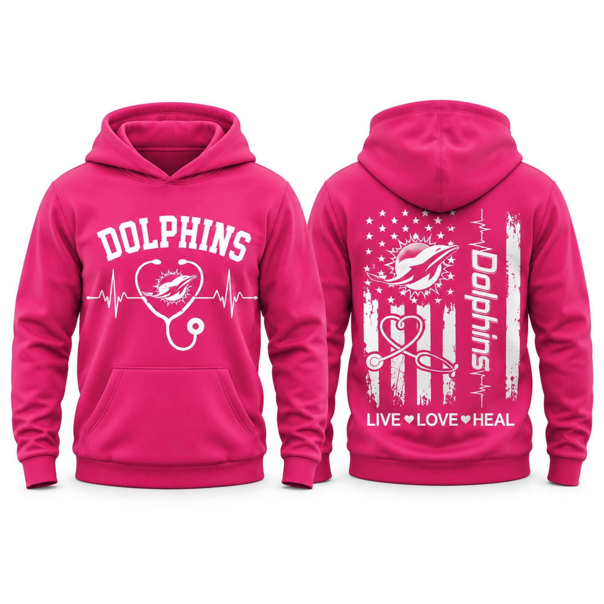 Dolphins Nurse Appreciation Day 2026 Hoodie Miami Dolphins Merch Gift For Football Fans