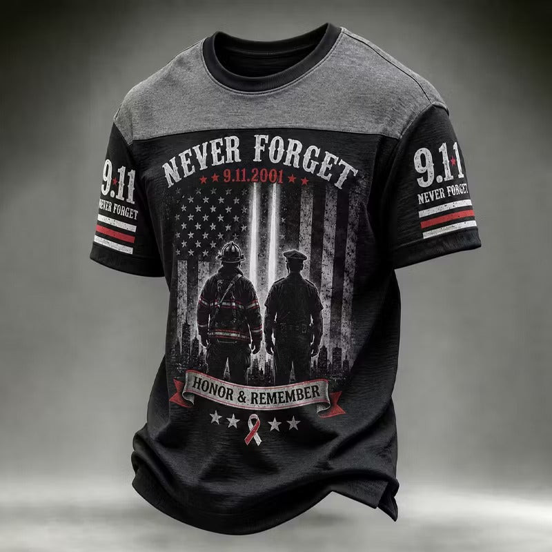 'Never Forget 911 Honor And Remember T-Shirt 911 25th Anniversary Shirt Gift For Him