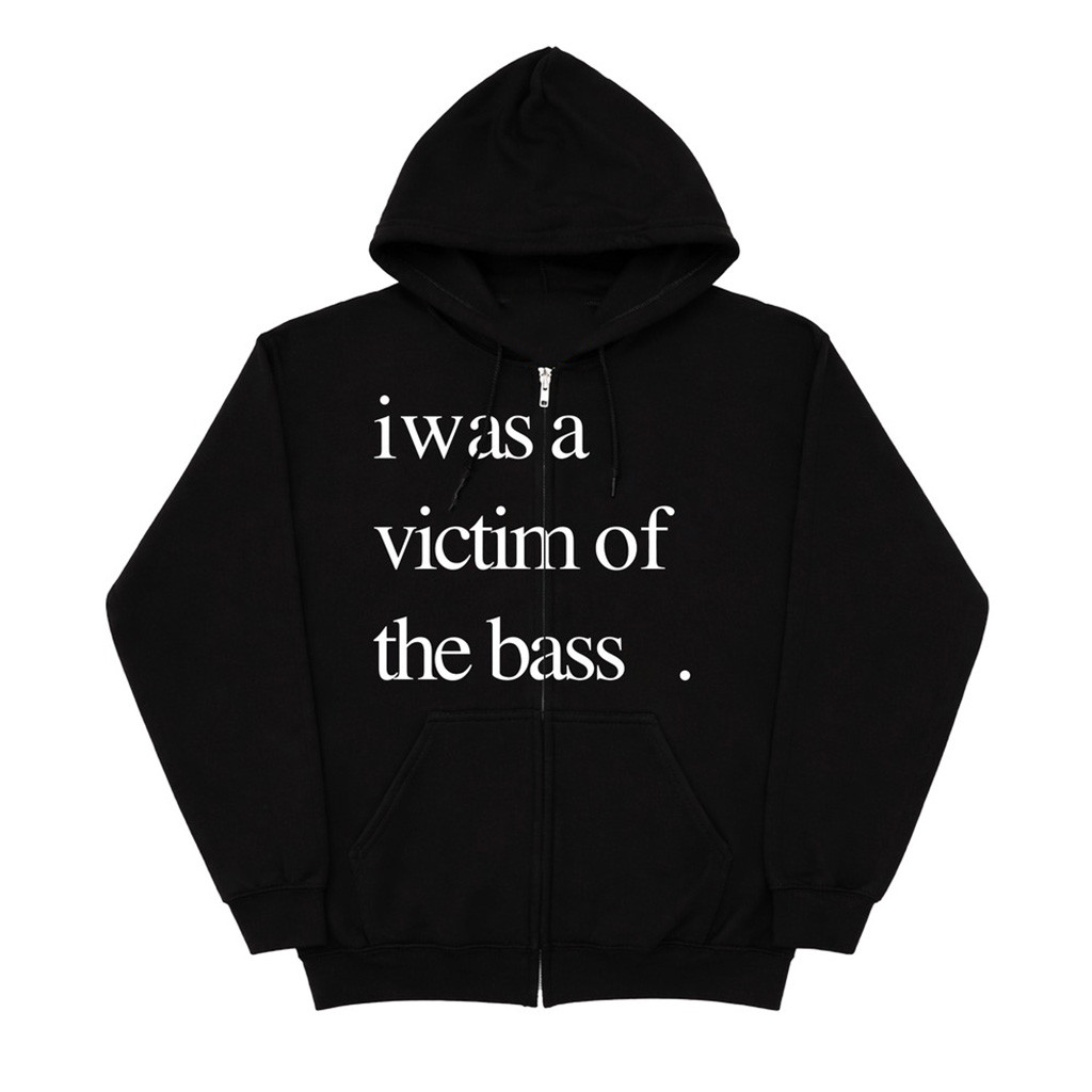Bassvictim Merch I Was A Victim Of The Bass Zip Up Hoodie Perfect Gift For EDM Music Lover