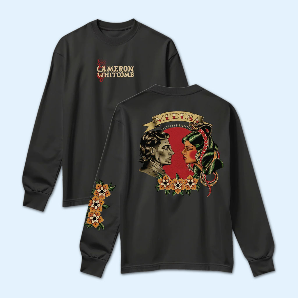 Cameron Whitcomb Merch 2026 Medusa Long Sleeve T-Shirt Cool Gifts For Music Lovers 1 - Unicasport Cameron Whitcomb Merch 2026 Medusa Long Sleeve T-Shirt Cool Gifts For Music Lovers