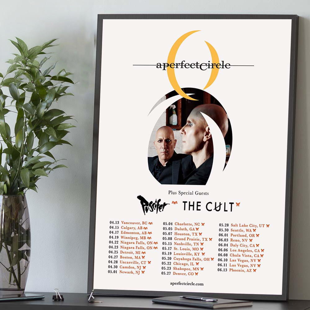 A Perfect Circle 2027 North American Tour With The Cult Poster A Perfect Circle Concert Posters