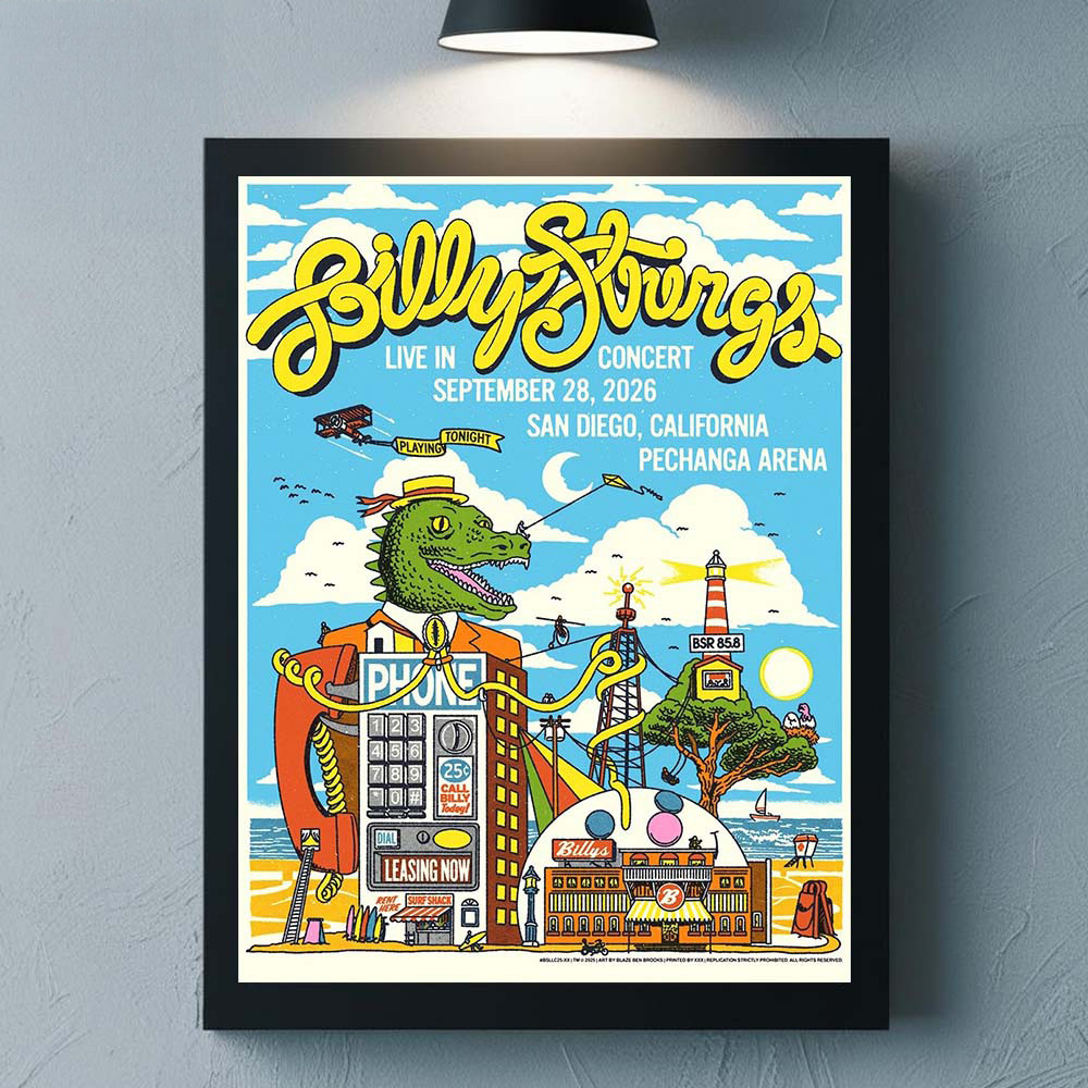 Billy Strings Merch San Diego CA Event Poster Billy Strings Concert Posters Gifts For Him